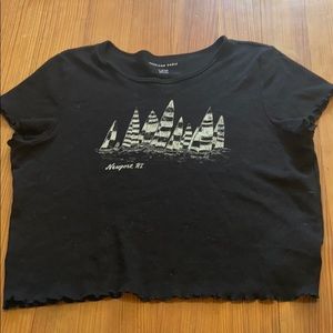 nwot american eagle waffle knit newport, ri tshirt